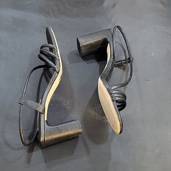 ANTONIO MELANI SQUARE TOE LOW BLOCK HEEL SANDAL - Picture 12 of 15